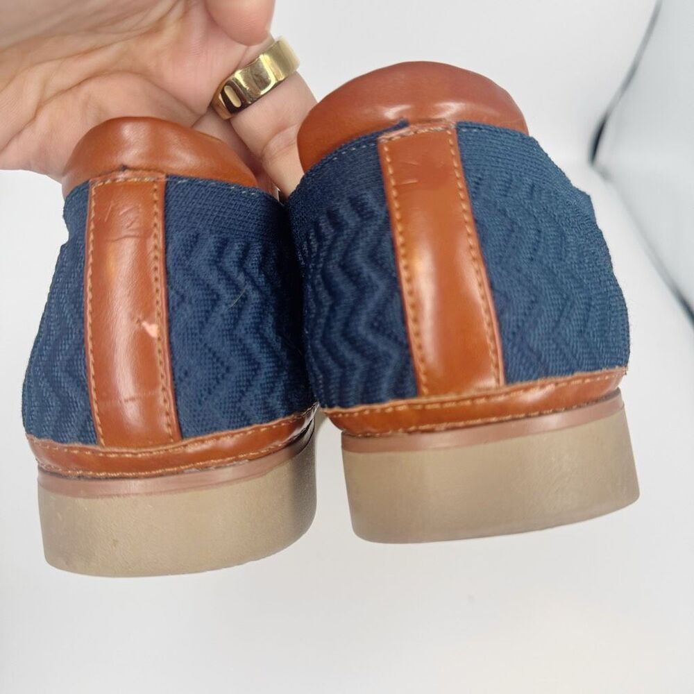 Cobb Hill Shoes Womens 11 Loafers Blue Knit Casual Career Slip On Walking Light - Picture 3 of 7